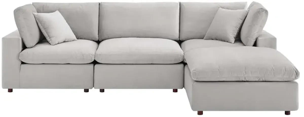 Commix Down Filled Overstuffed Performance 4-Piece Sectional Sofa