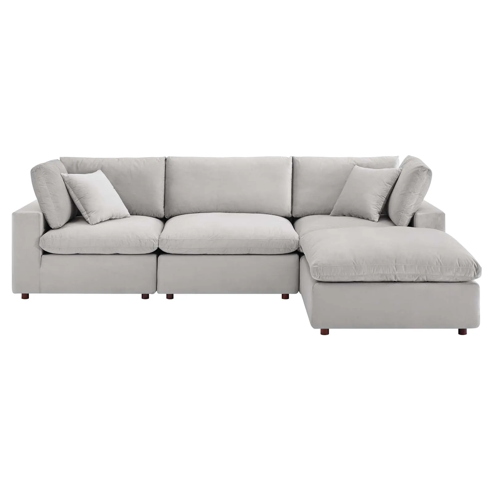 Commix Down Filled Overstuffed Performance 4-Piece Sectional Sofa