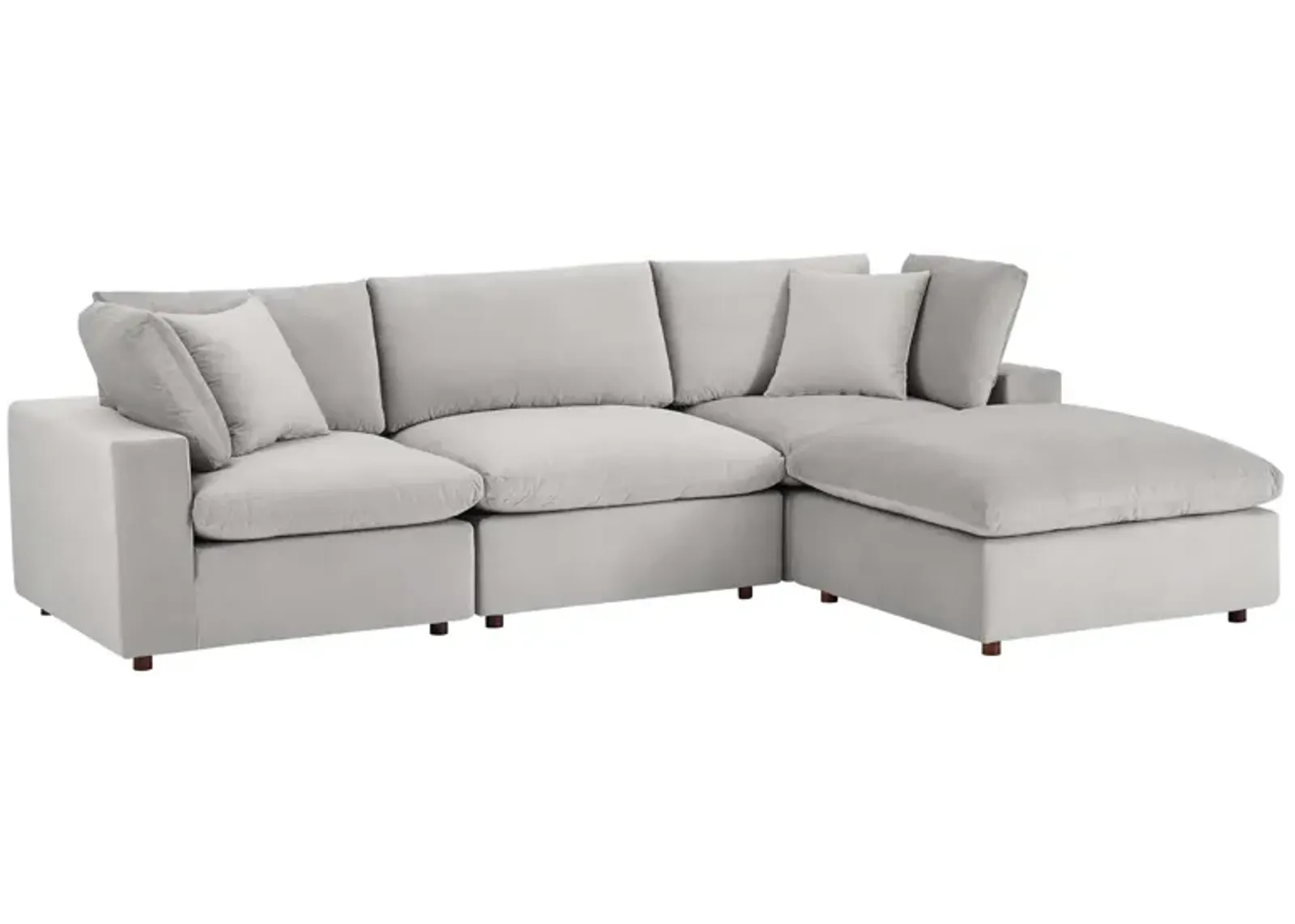 Commix Down Filled Overstuffed Performance 4-Piece Sectional Sofa