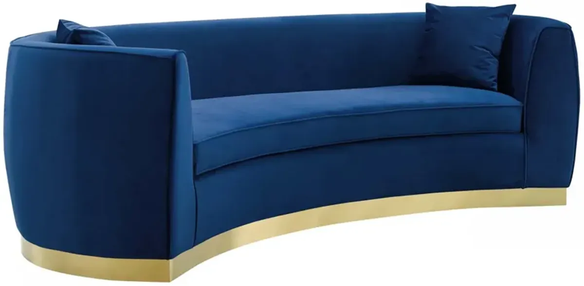 Resolute Curved Performance Velvet Sofa