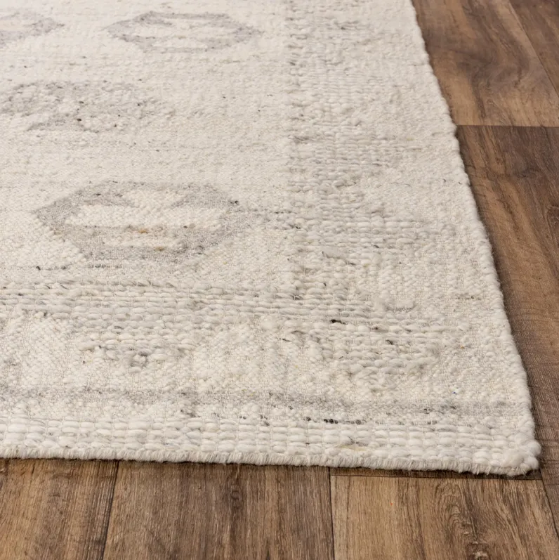 Nova Ivory  Hand Spun Wool/Cotton 8' x 10' Rectangle Rug