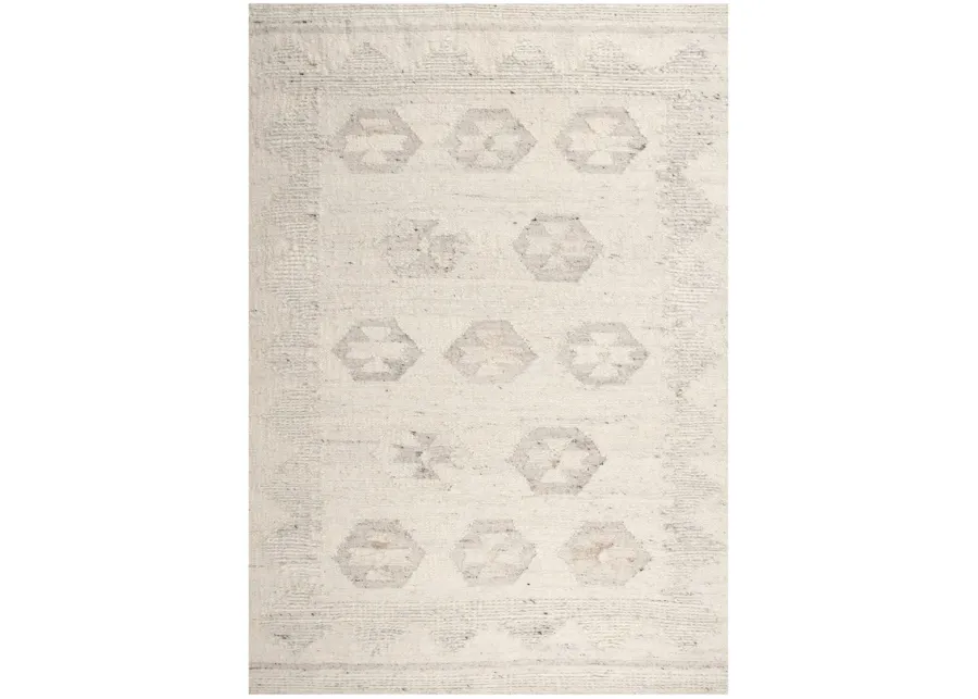 Nova Ivory  Hand Spun Wool/Cotton 8' x 10' Rectangle Rug