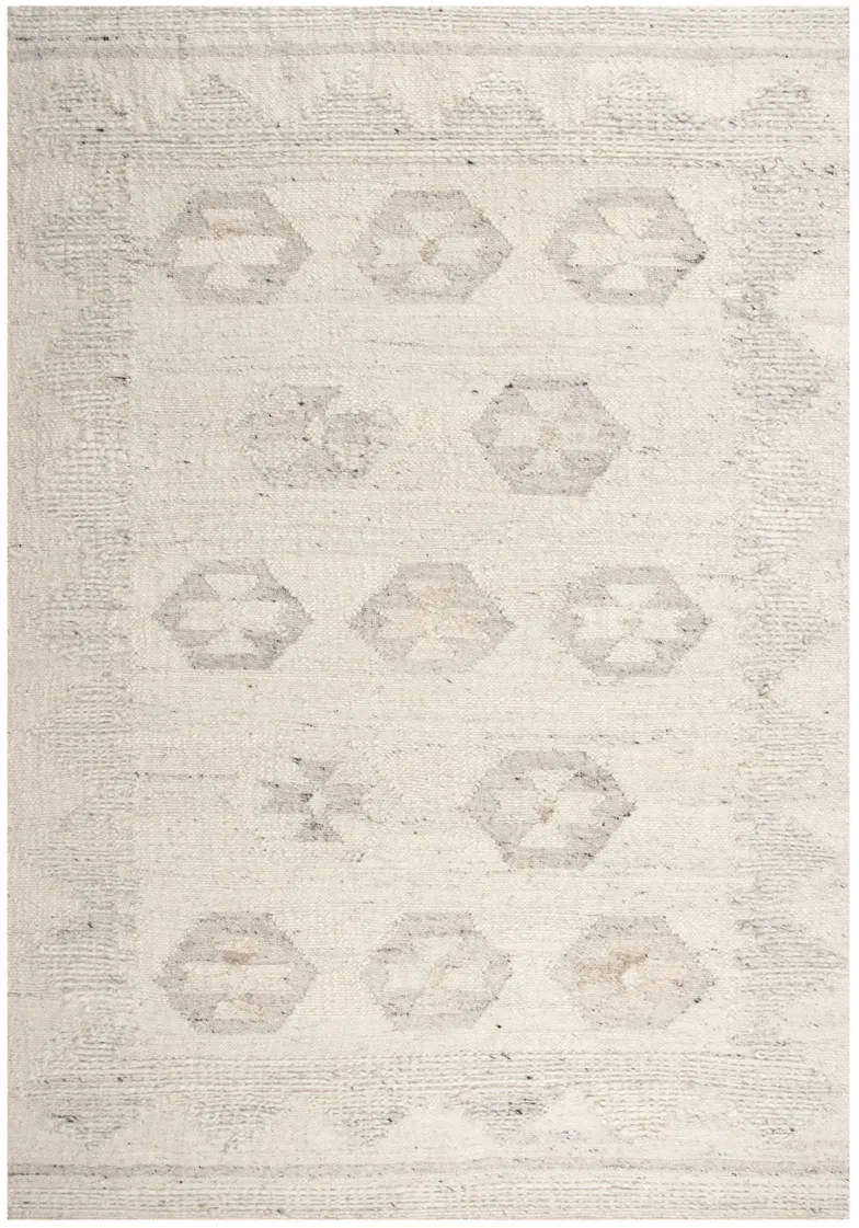 Nova Ivory  Hand Spun Wool/Cotton 8' x 10' Rectangle Rug