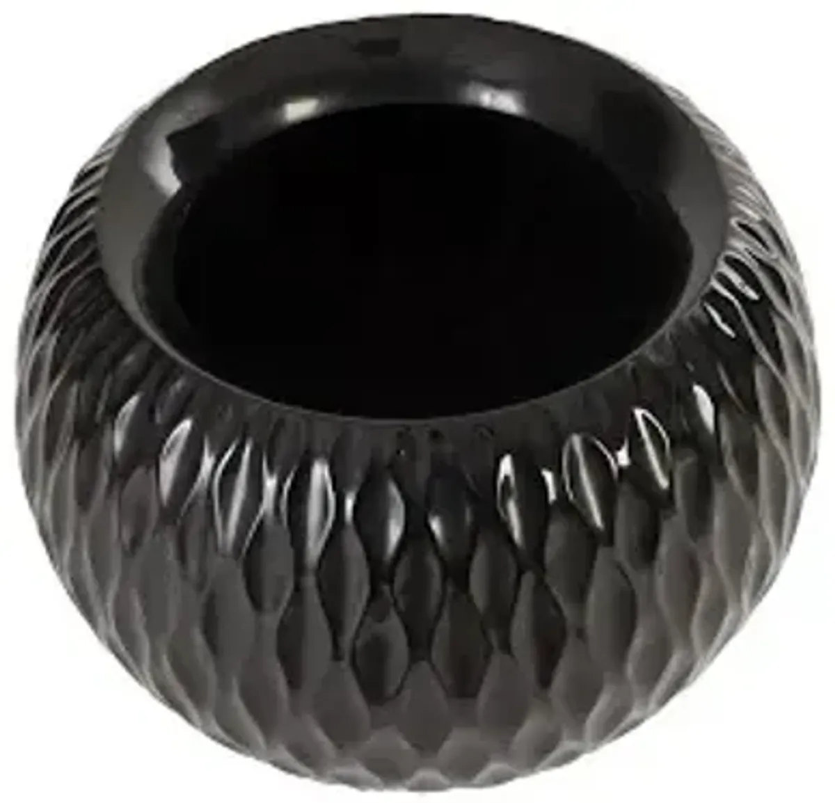 ripple planter, gel coat black