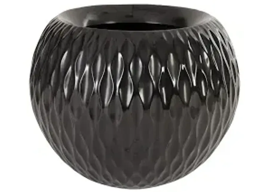 ripple planter, gel coat black