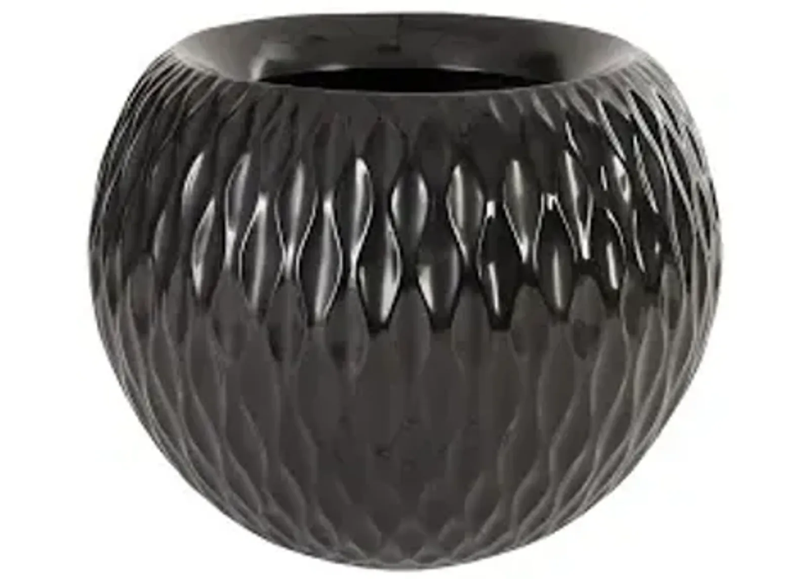 ripple planter, gel coat black