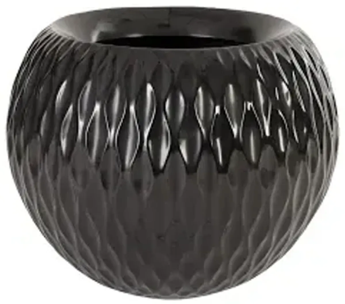 ripple planter, gel coat black