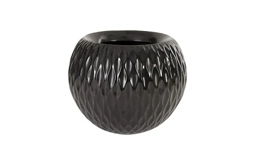 ripple planter, gel coat black