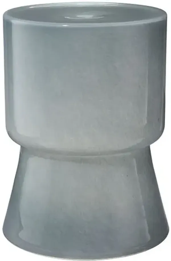 Huntington Garden Glass Stool, Blue