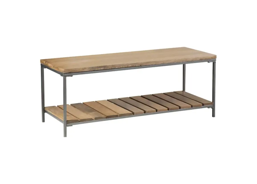 Gerbera Accent Bench with Slat Shelf