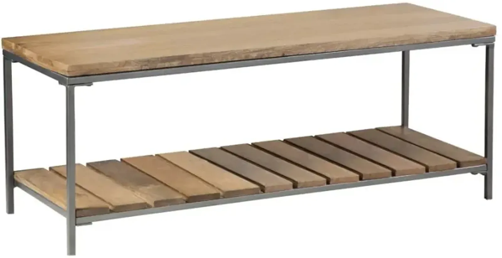 Gerbera Accent Bench with Slat Shelf