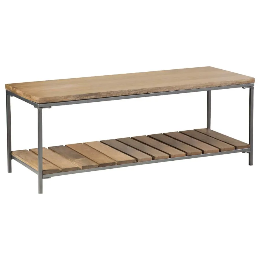 Gerbera Accent Bench with Slat Shelf