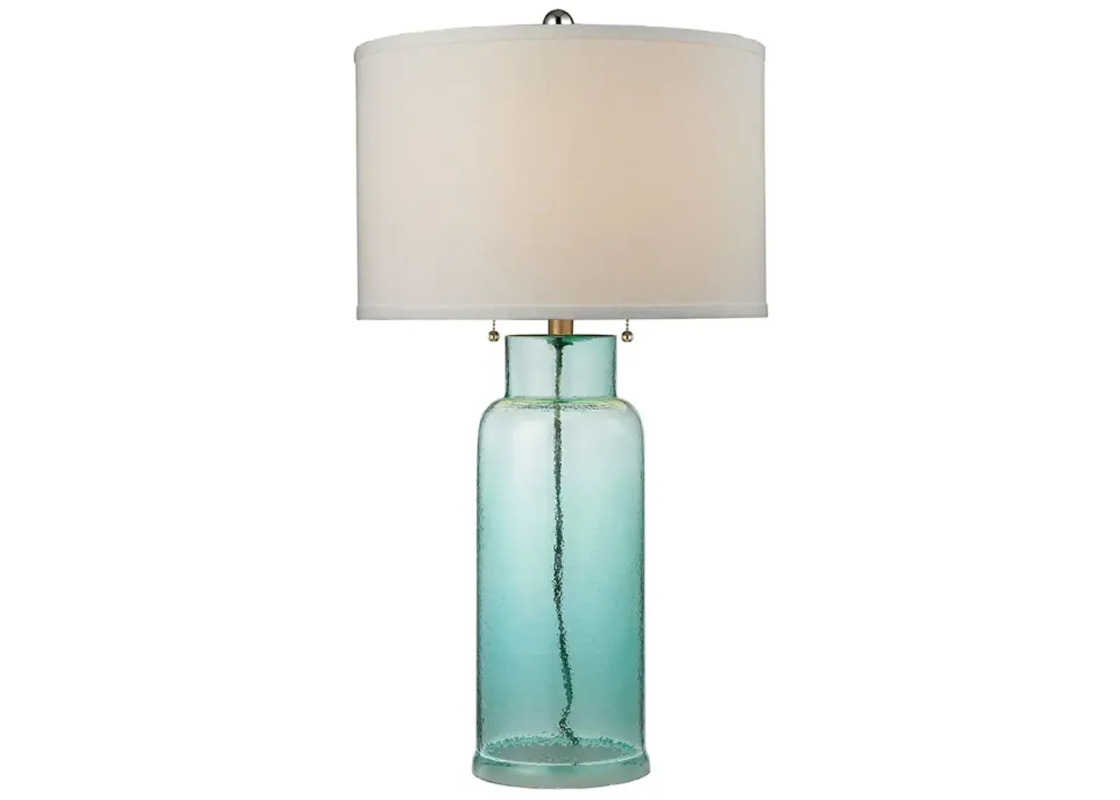 Glass Bottle 30" High 1-Light Table Lamp - Seafoam Green