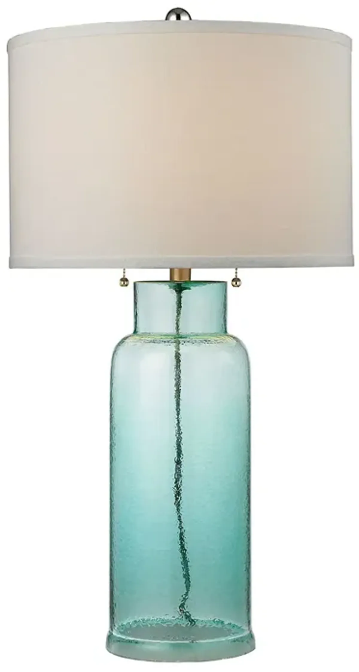 Glass Bottle 30" High 1-Light Table Lamp - Seafoam Green