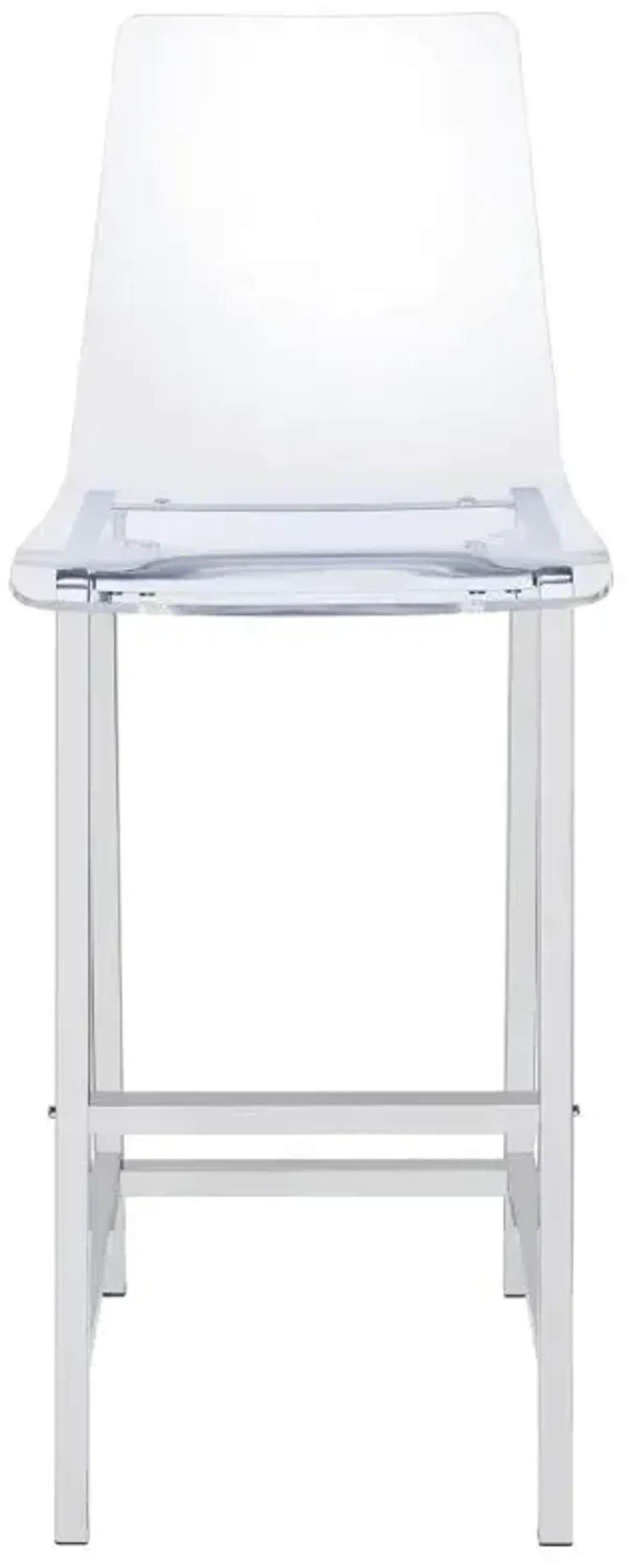 Juelia Bar Stools Chrome and Clear Acrylic (Set of 2)