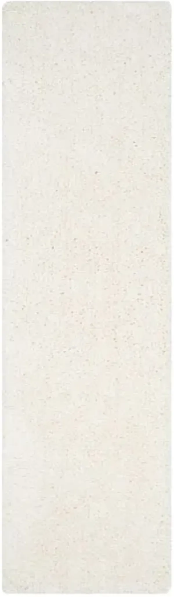 POPCORN SHAG Beige  2'-3' X 9' Runner Rug