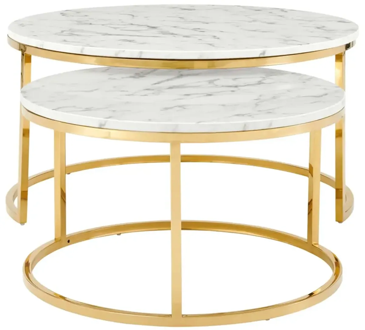 Ravenna Artificial Marble Nesting Coffee Table