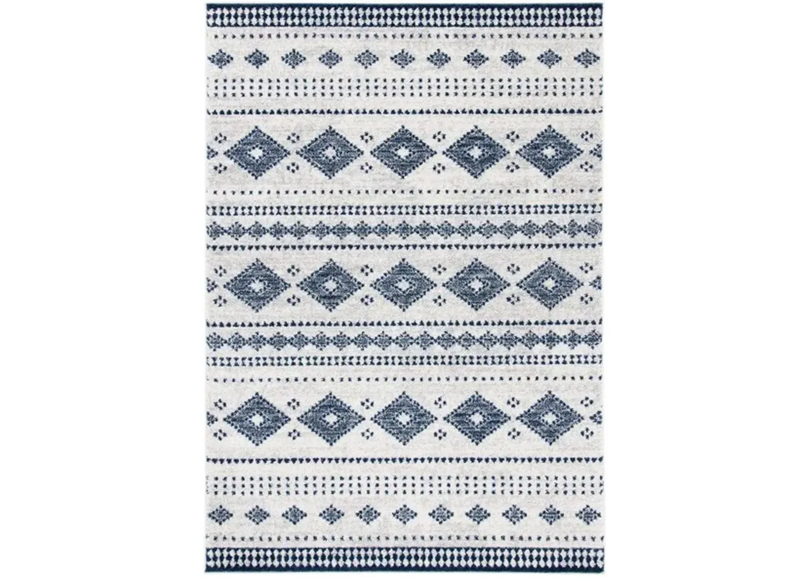 ADIRONDACK Contemporary Grey / Dark Grey 6' X 9' Powerloomed Rug