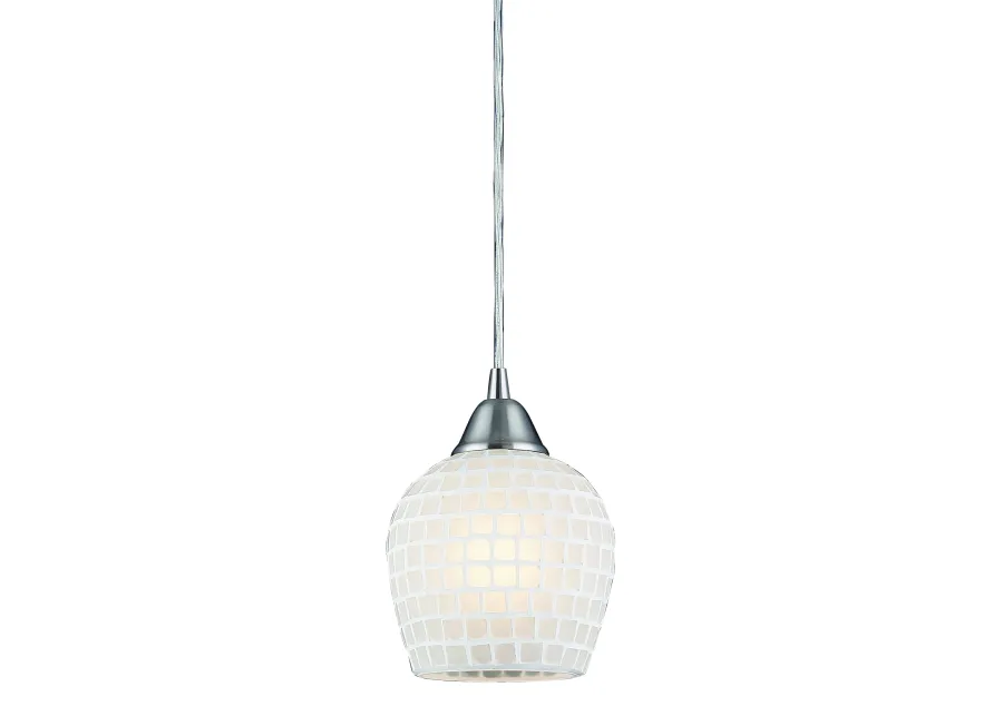 Fusion 5" Wide 1-Light Mini Pendant - Satin Nickel