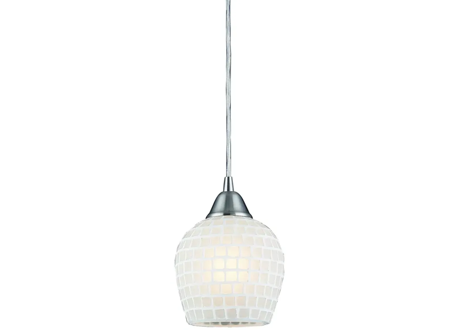 Fusion 5" Wide 1-Light Mini Pendant - Satin Nickel