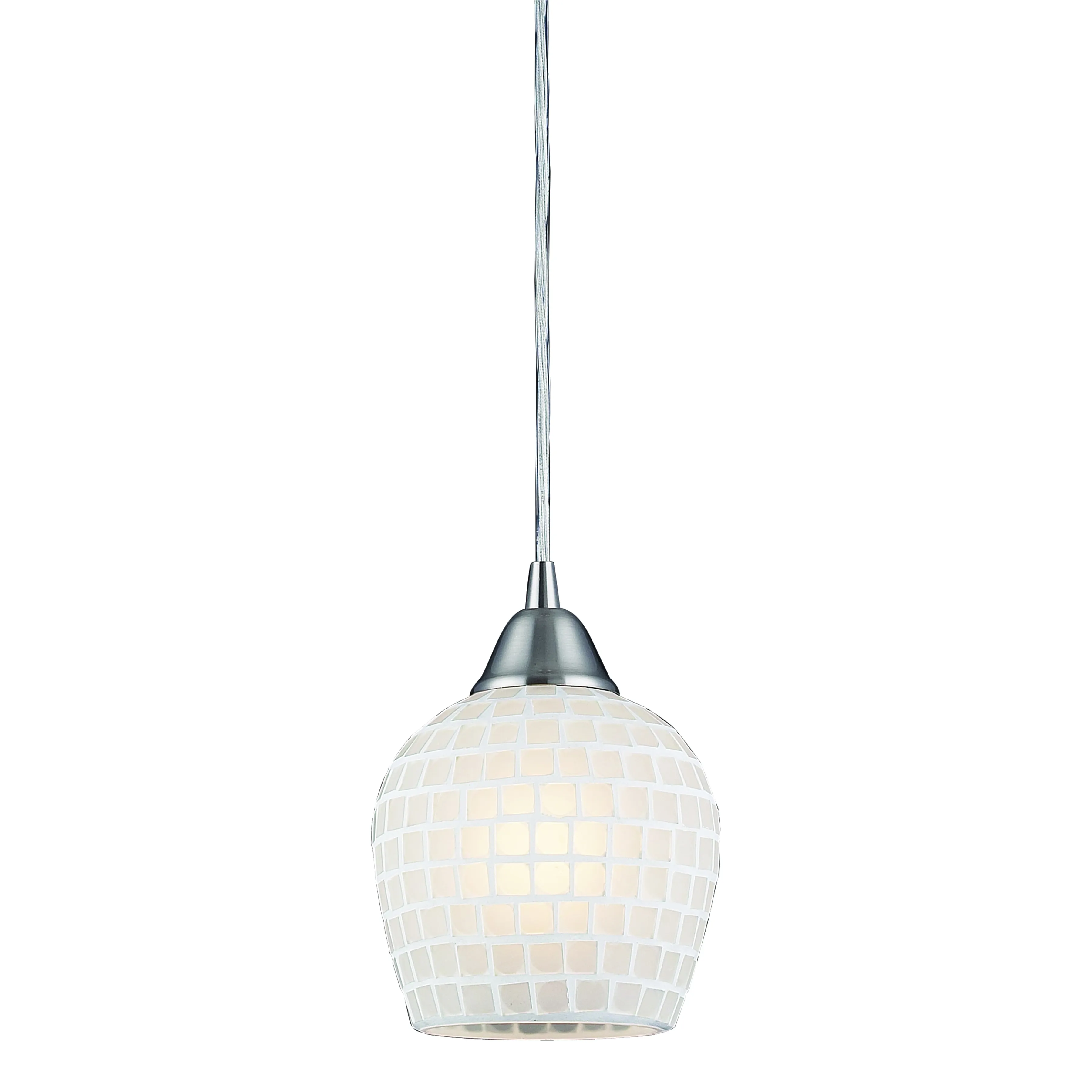 Fusion 5" Wide 1-Light Mini Pendant - Satin Nickel