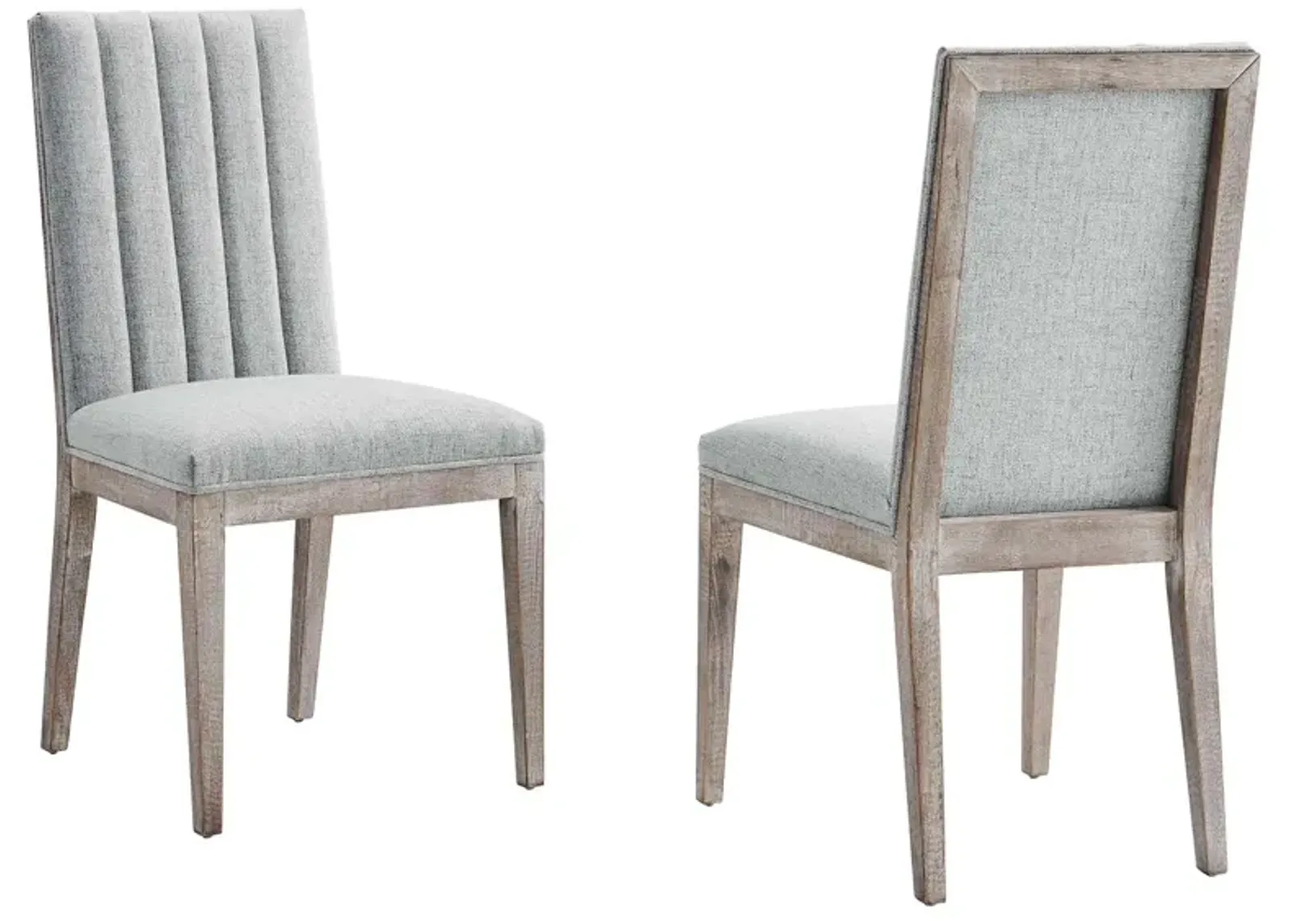 Maisonette French Vintage Tufted Fabric Dining Side Chairs Set of 2