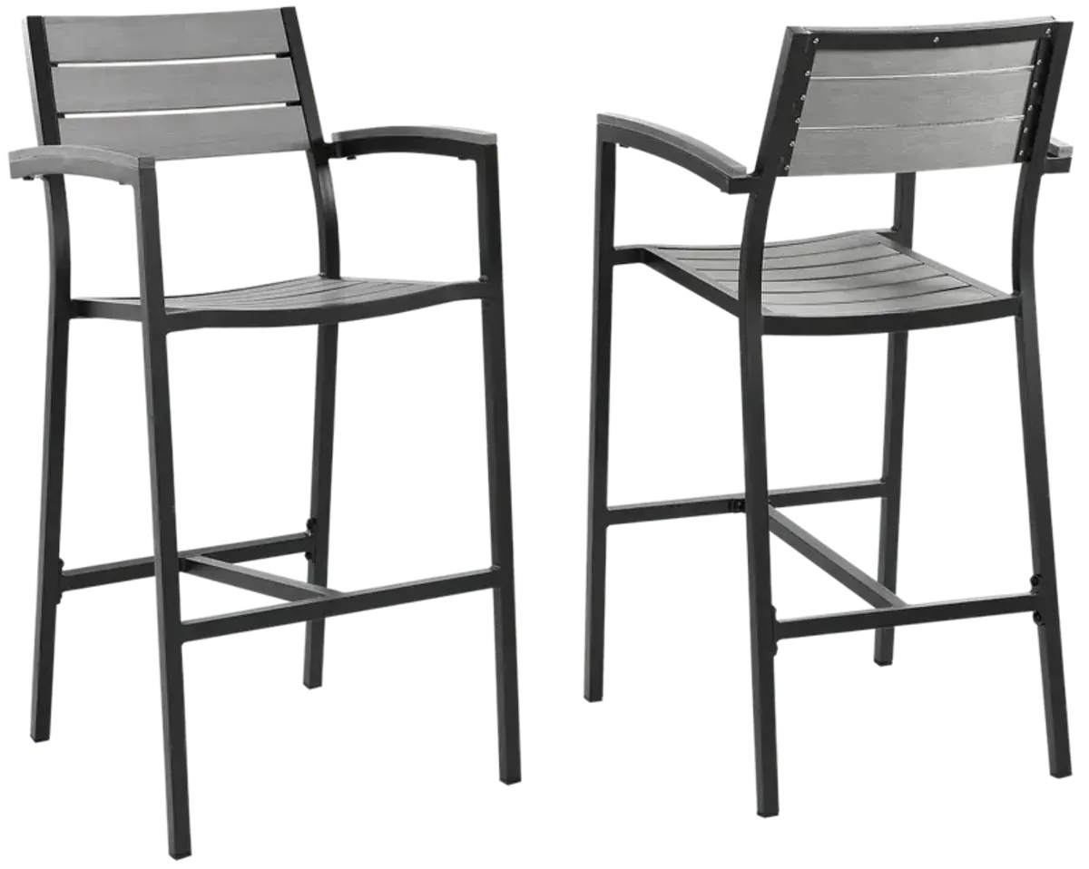 Maine Bar Stool Outdoor Patio Set of 2