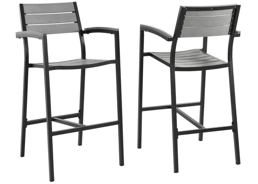 Maine Bar Stool Outdoor Patio Set of 2