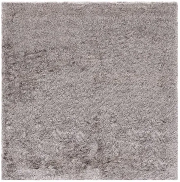 PARIS SHAG Brown 7' X 7' Square Square Rug