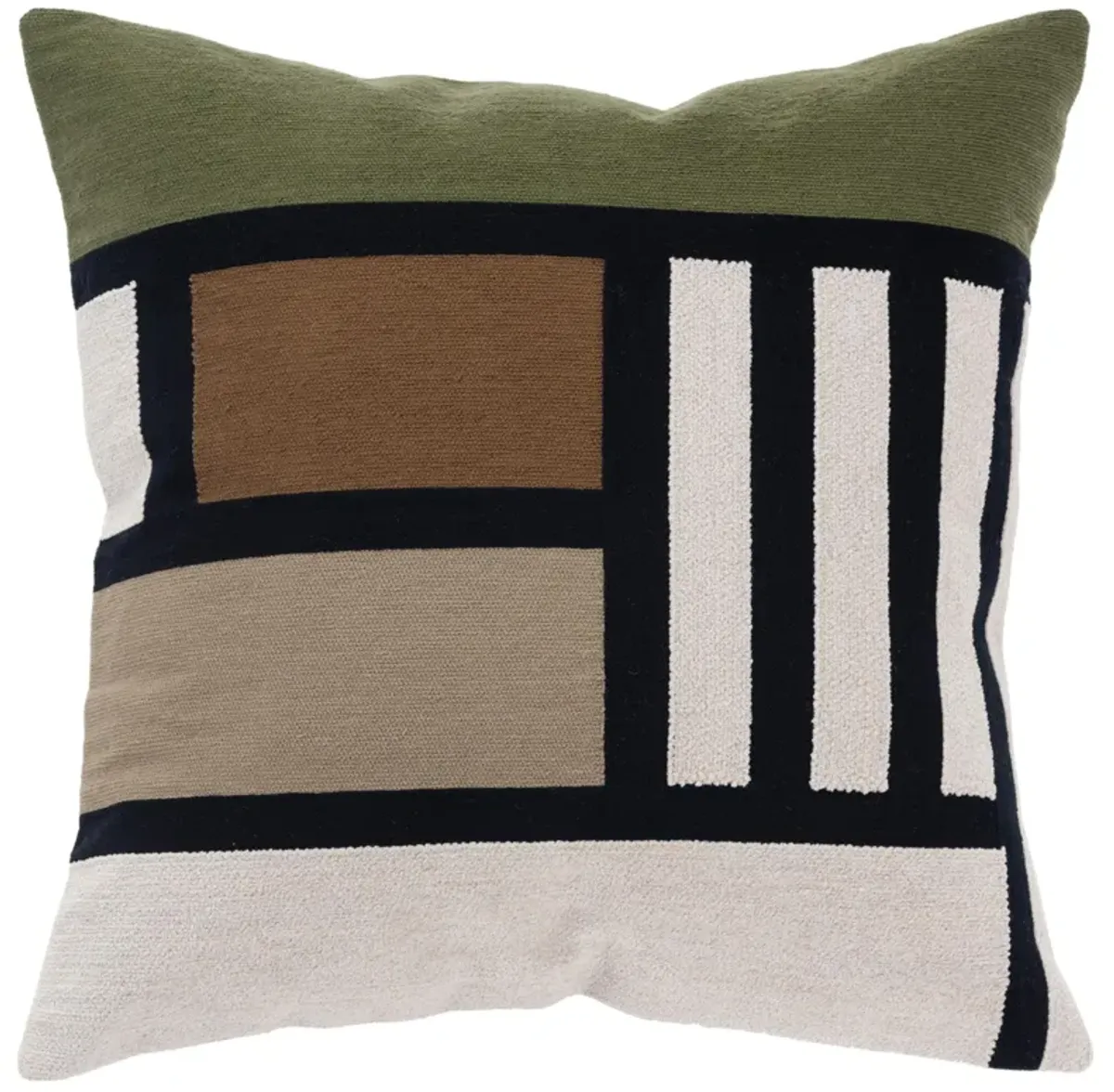 color block ivory Pillow