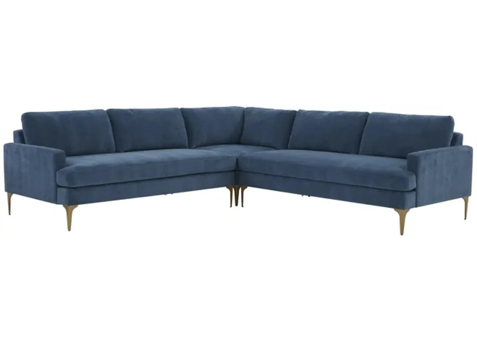 Serena Blue Velvet L-Sectional