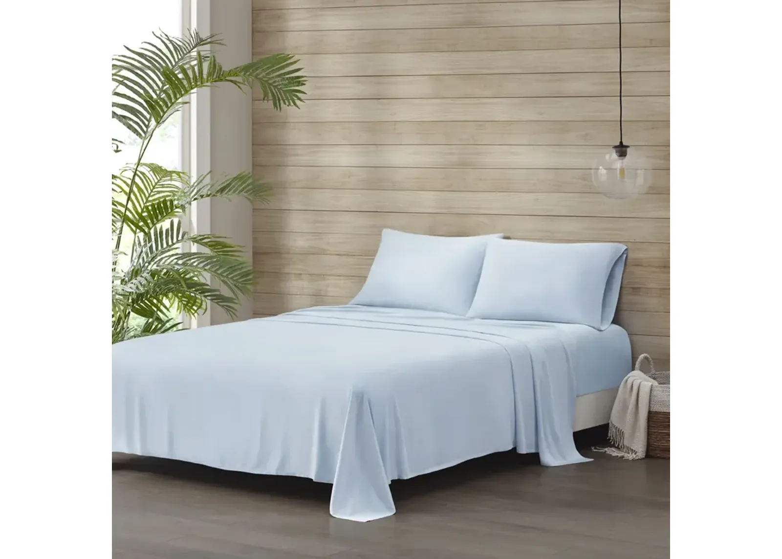 Beautyrest Tencel Polyester Blend Blue Sheet Set