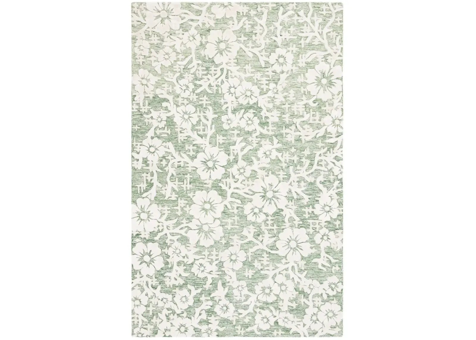 GLAMOUR 540 GREEN  5' x 8' Medium Rectangle Rug