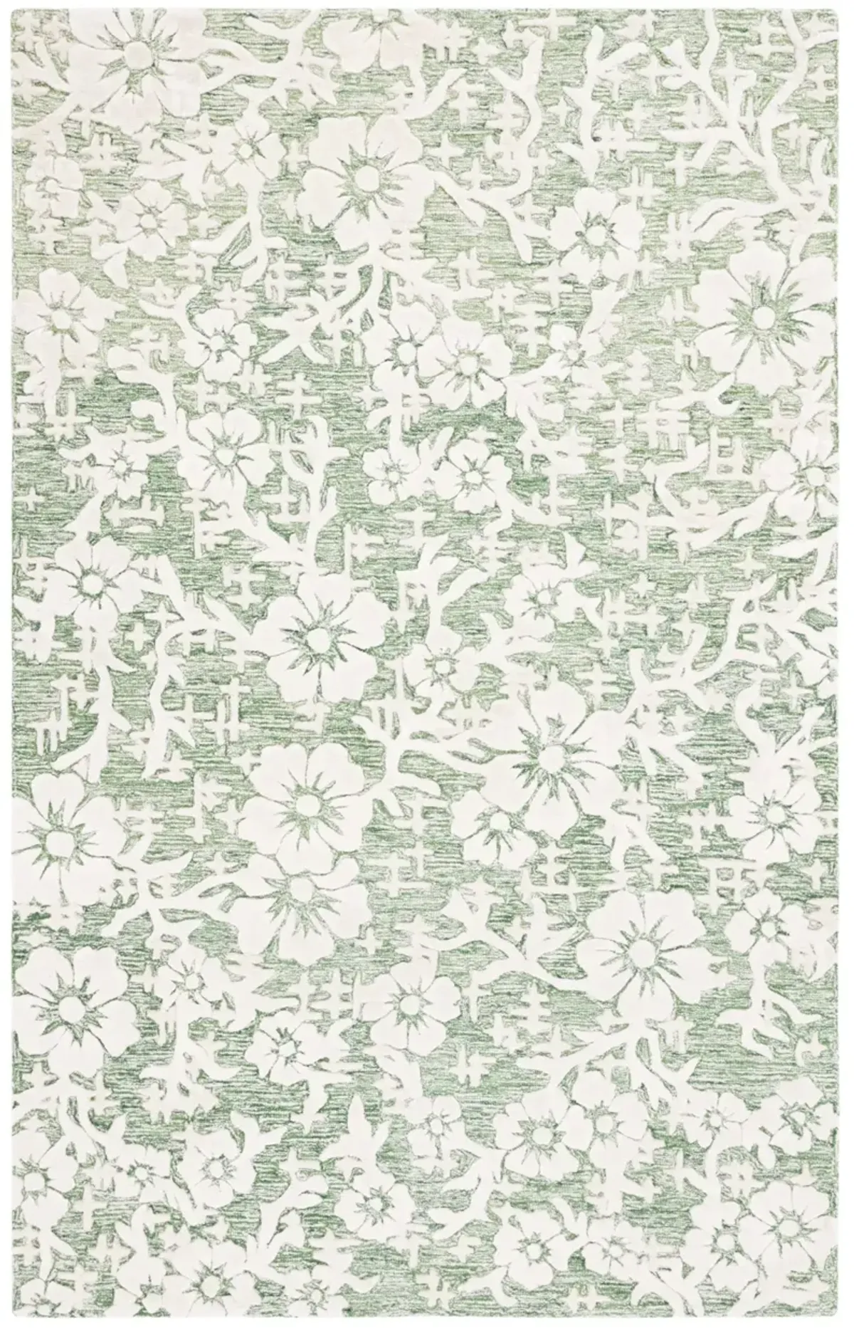 GLAMOUR 540 GREEN  5' x 8' Medium Rectangle Rug