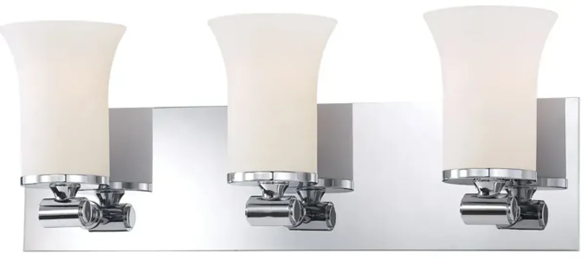 Flare 20" Wide 3-Light Vanity Light - Chrome