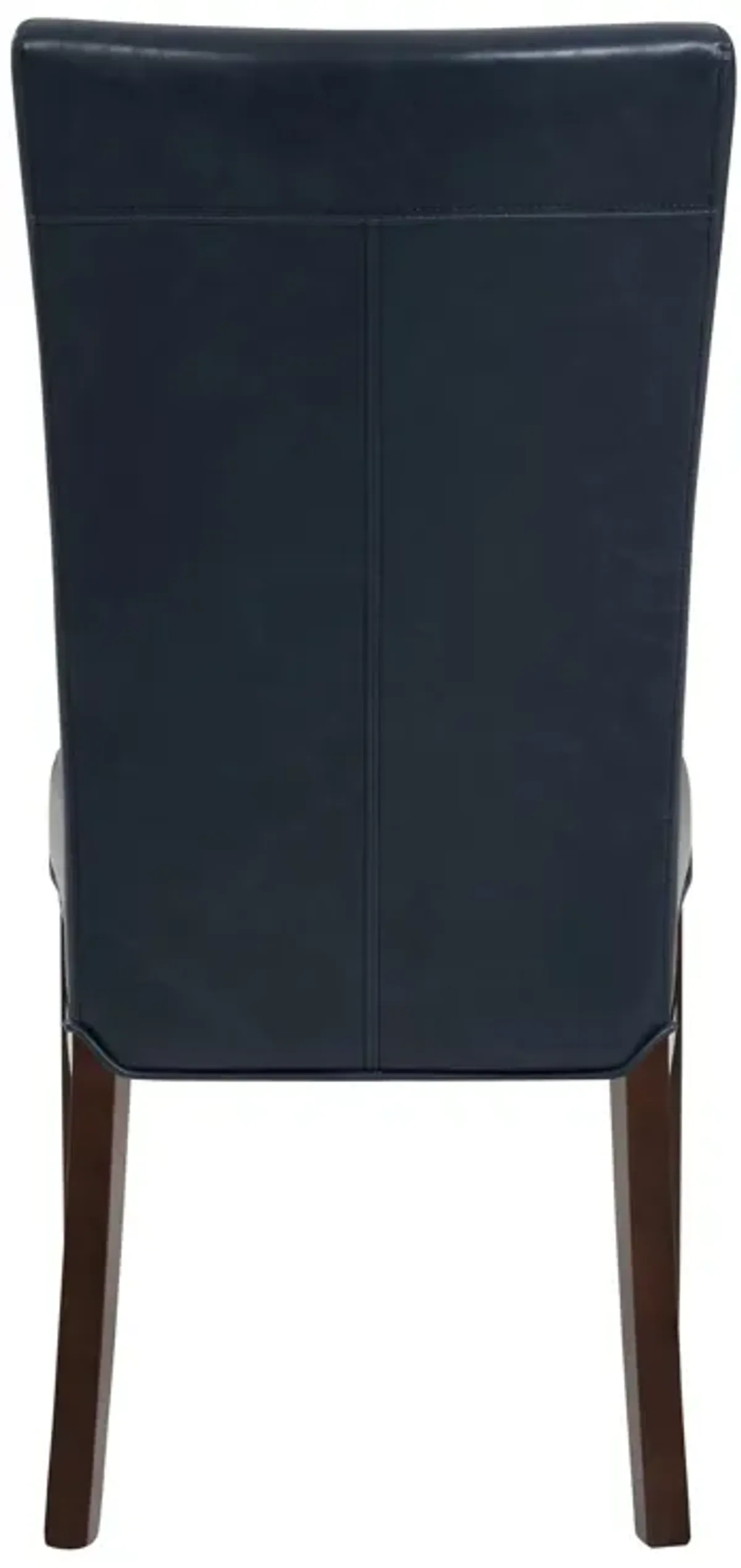 Milton Bonded Leather Dining Side Chair Wenge Legs, Vintage Blue (Set of 2)