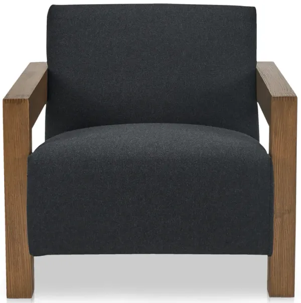Garnet Lounge Chair Charcoal Wool Blend