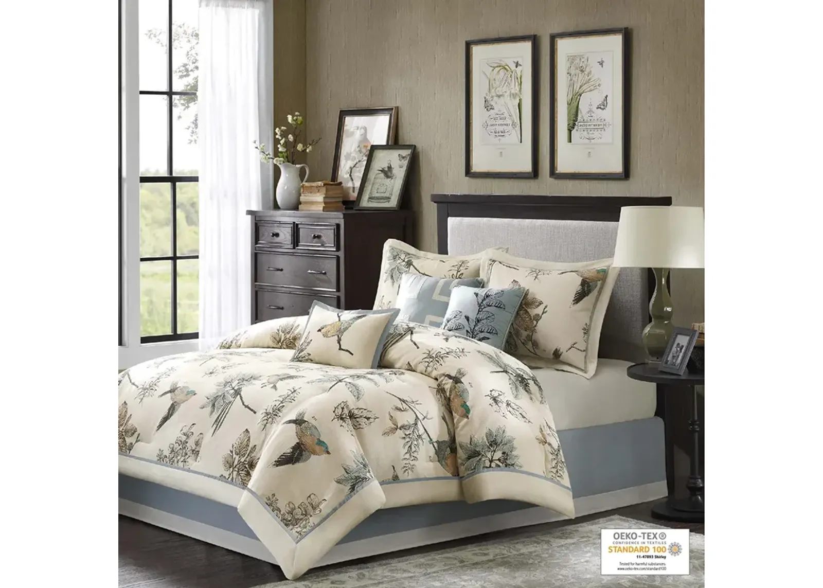 Madison Park Quincy Khaki 7 Piece Comforter Set