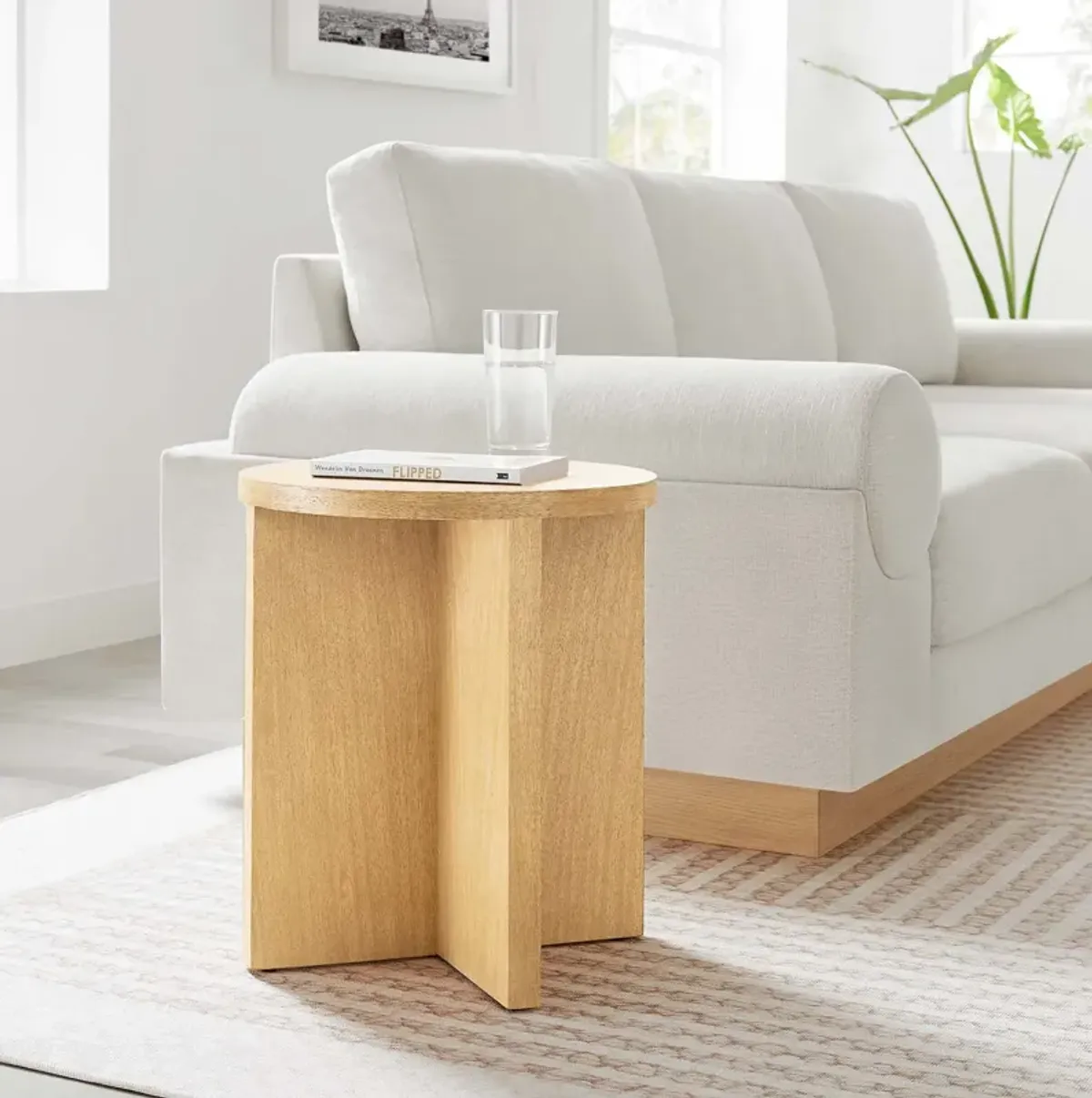 Silas Round Mango Wood Side Table