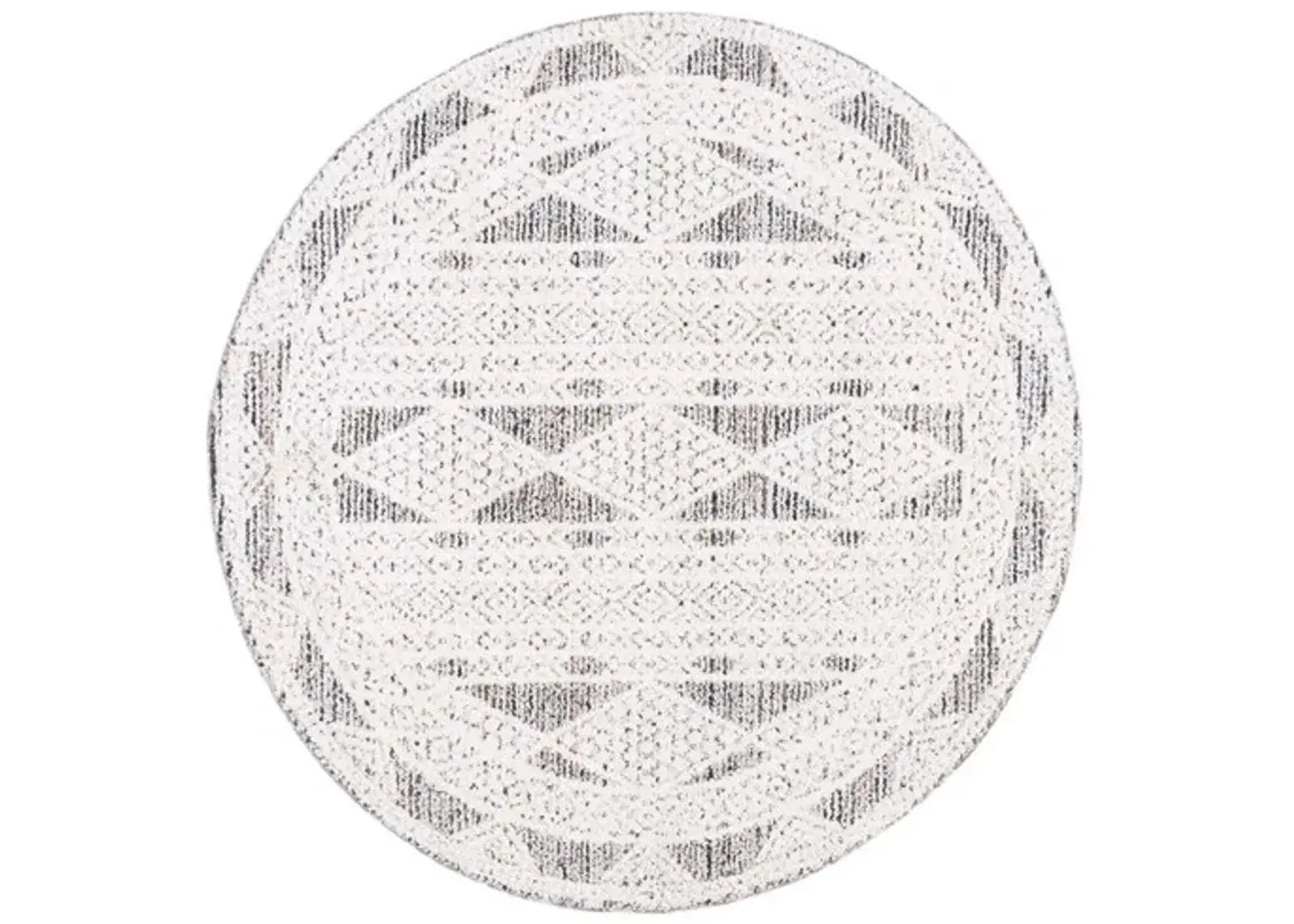 CHAPEL 404 Black  6'-7' X 6'-7' Round Round Rug