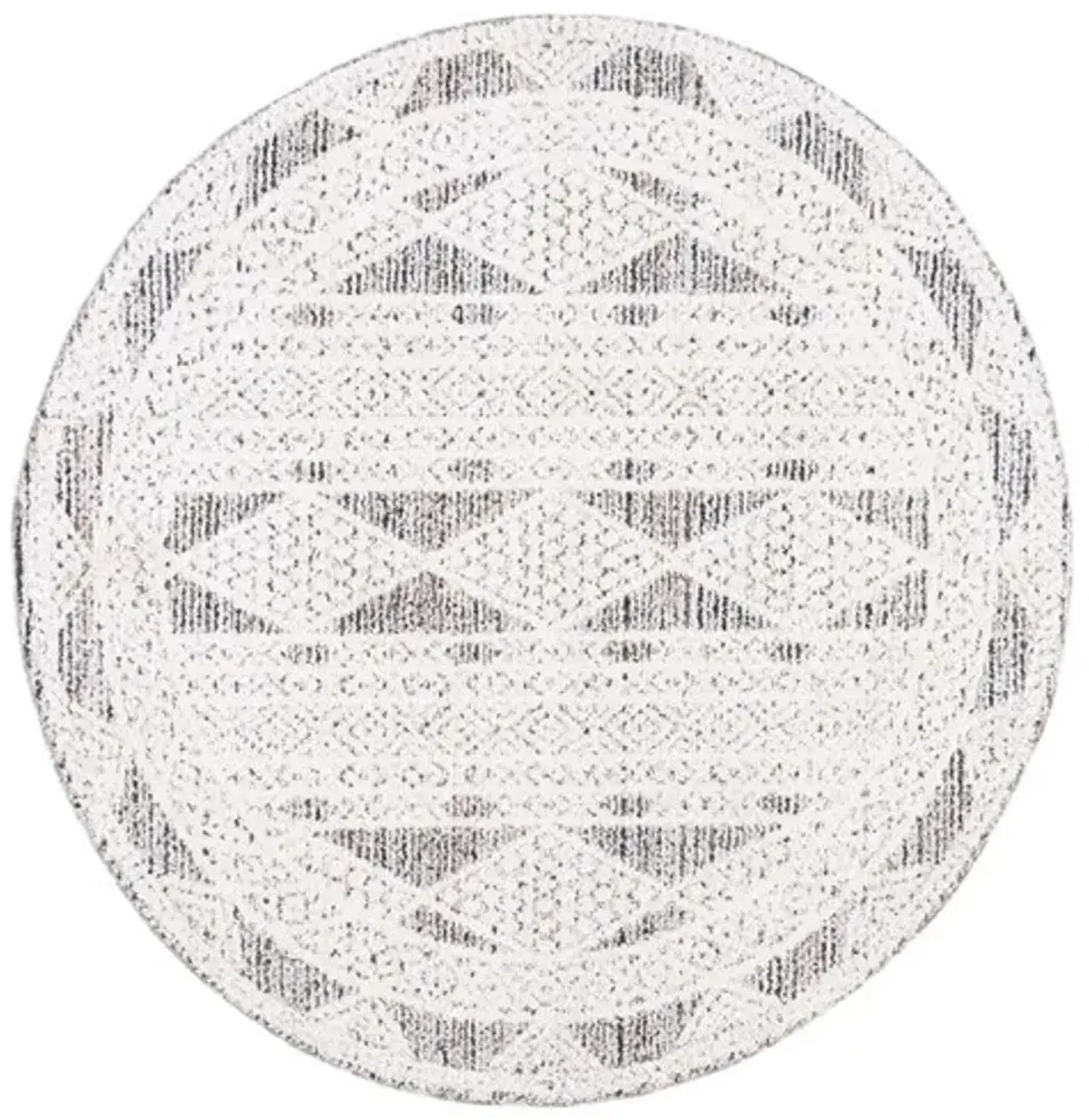 CHAPEL 404 Black  6'-7' X 6'-7' Round Round Rug