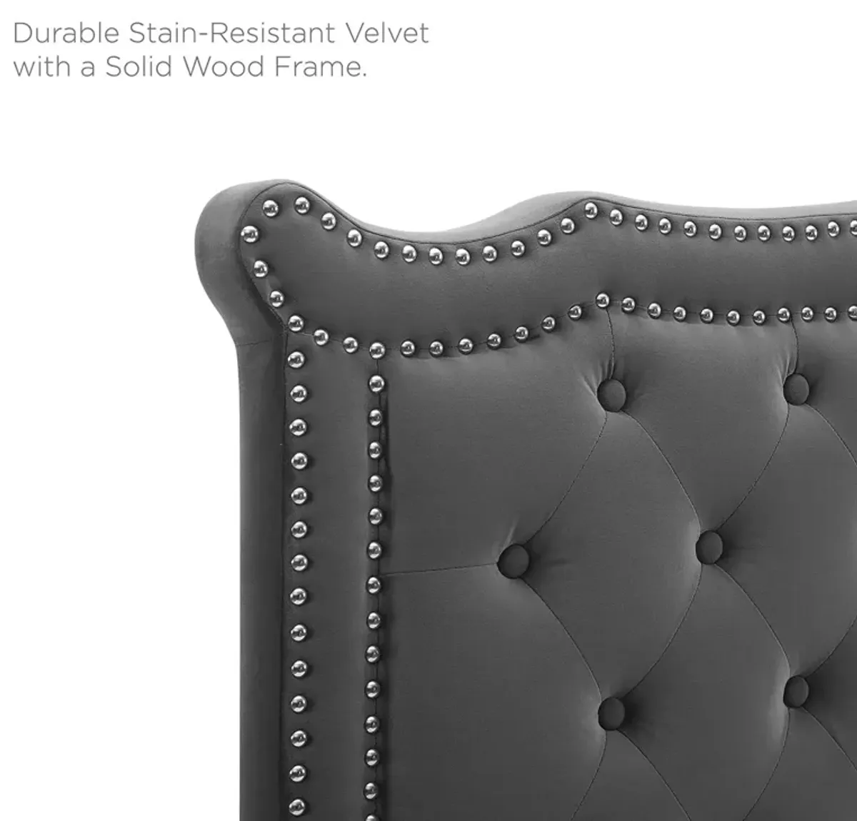 Louisa Tufted Performance Velvet Twin Headboard