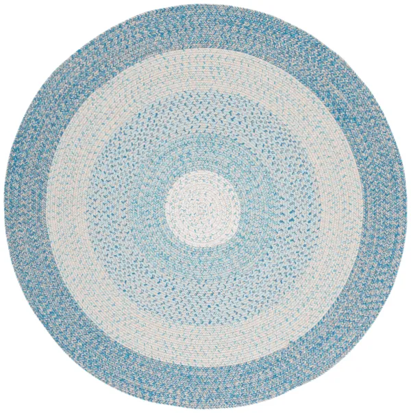 BRAIDED Hand Woven 5' x 5' Round area rug