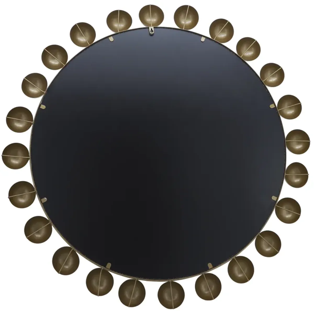 Metal, 42"h, Round Mirror, Gold