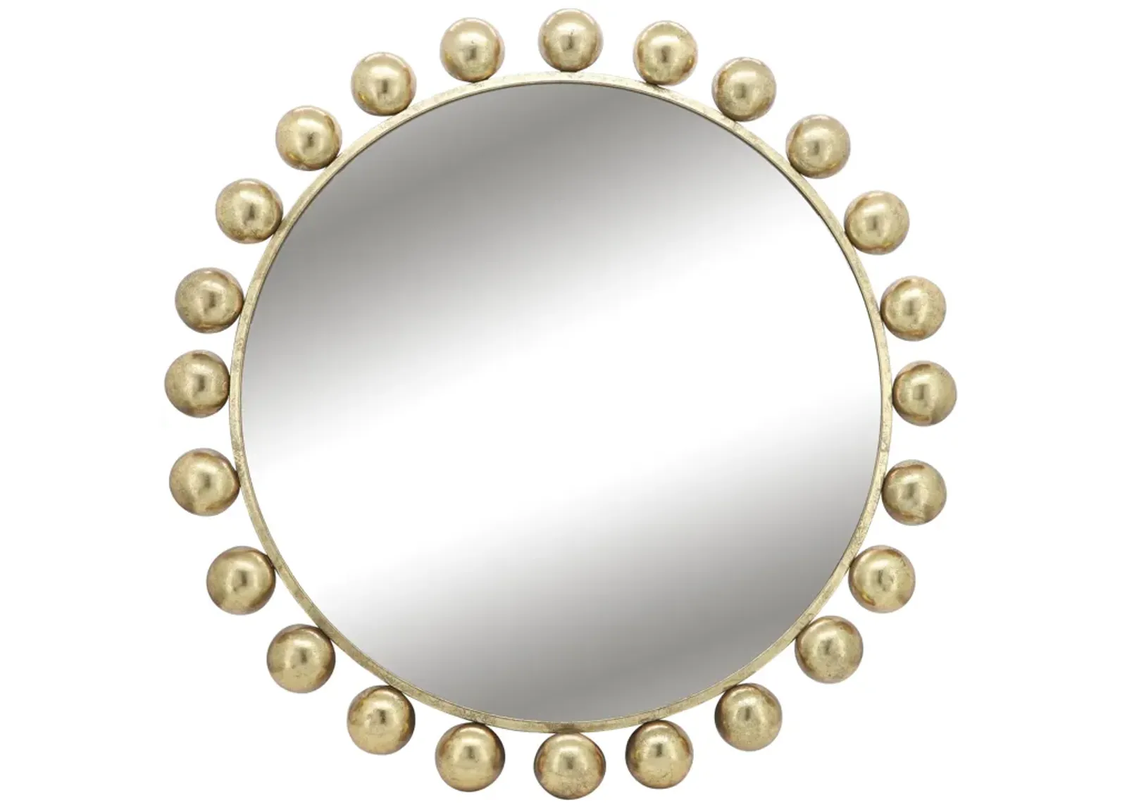 Metal, 42"h, Round Mirror, Gold