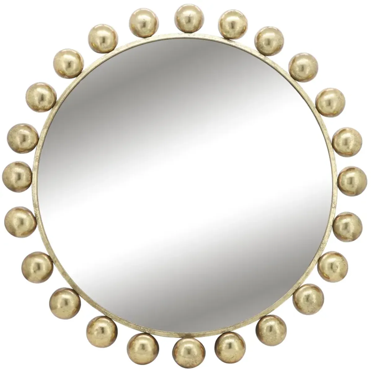 Metal, 42"h, Round Mirror, Gold