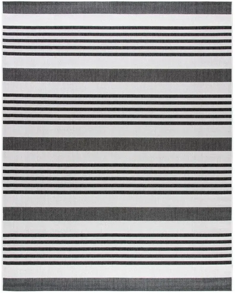 Safavieh BEACH HOUSE Collection BHS222F-7SQ Light Grey / Charcoal 6'-7" X 6'-7" Square