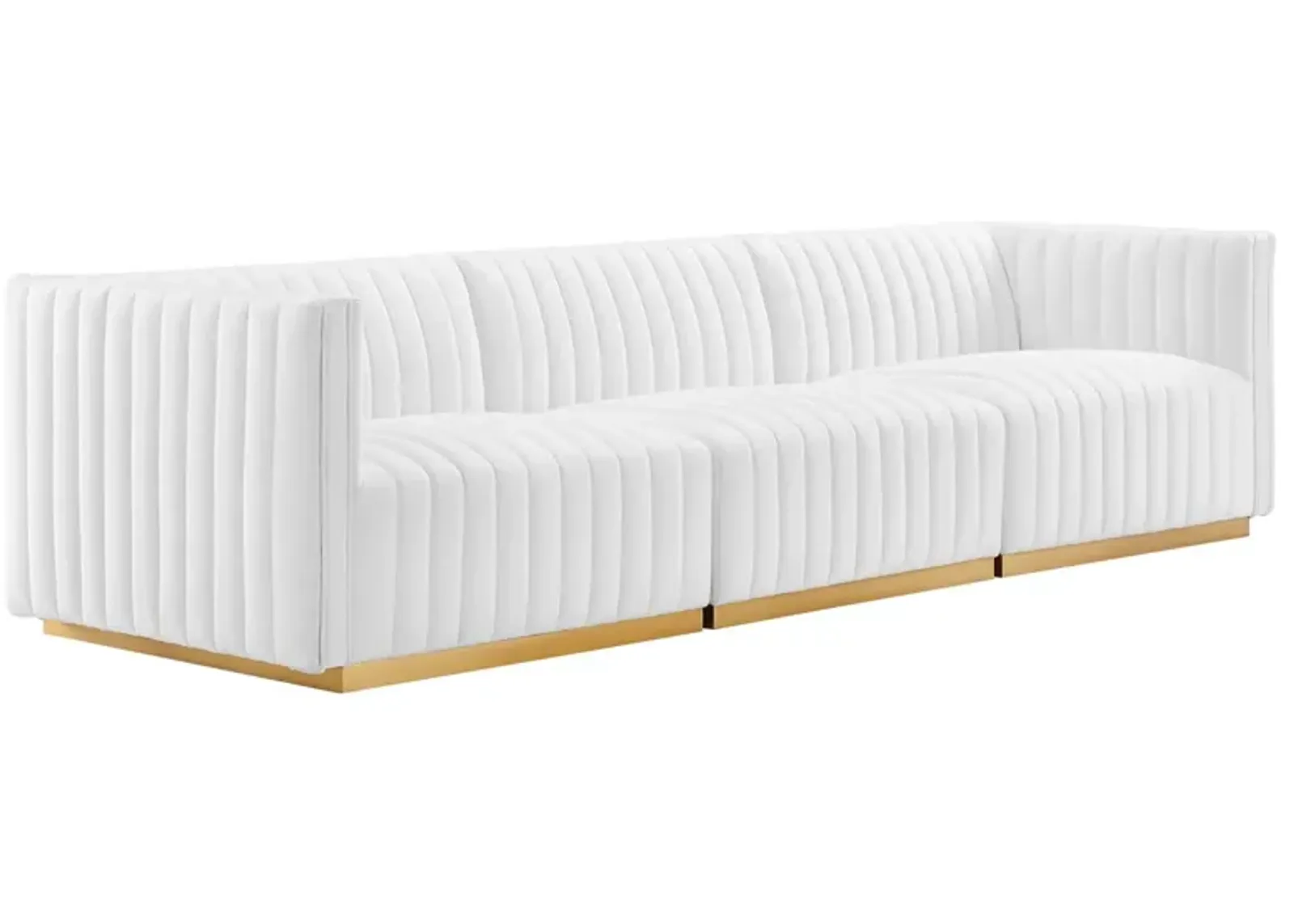 Conjure Channel Tufted Performance Velvet Sofa