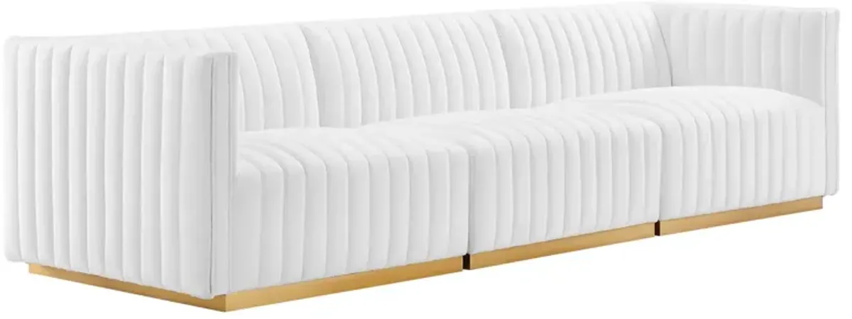 Conjure Channel Tufted Performance Velvet Sofa