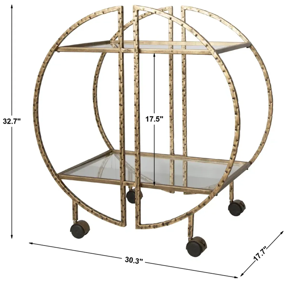 Zelina Gold Bar Cart